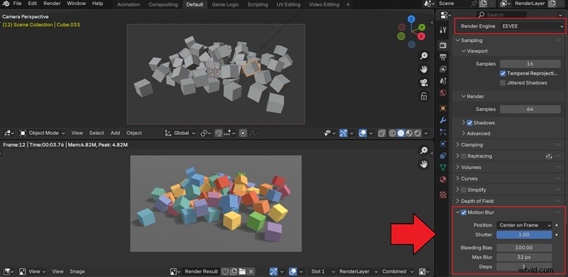 Blender Motion Blur:een complete gids voor realistische animatie (Cycles &Eevee) 