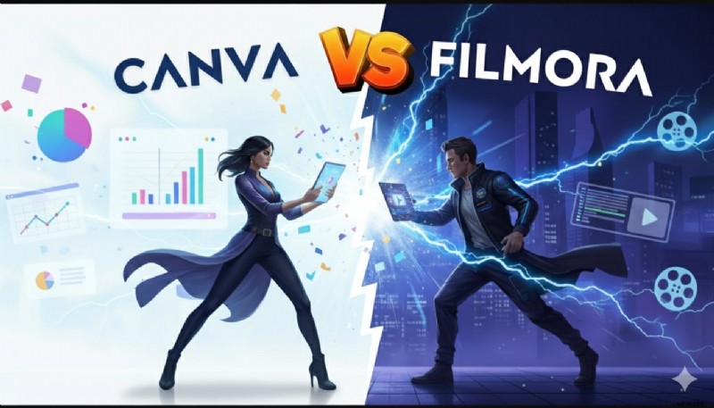 Canva versus Filmora 2026:uitgebreide vergelijking van video-editors 