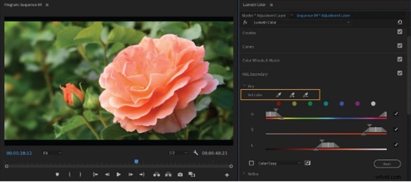 HSL secundaire kleurcorrectie in Premiere Pro:een uitgebreide handleiding 