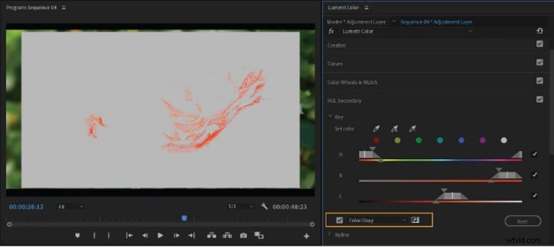 HSL secundaire kleurcorrectie in Premiere Pro:een uitgebreide handleiding 