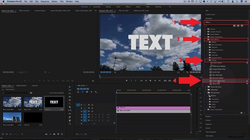 Premiere Pro-tekstmaskering:een eenvoudige handleiding voor het onthullen van video s en afbeeldingen 
