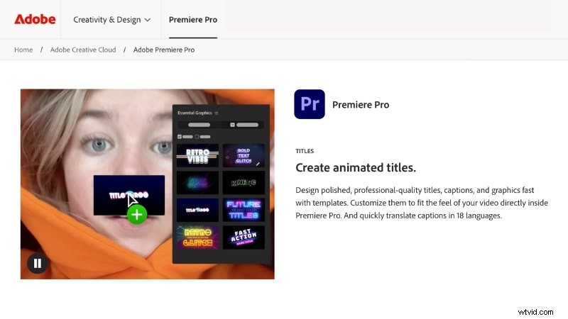 3D-tekst beheersen in Premiere Pro:voorinstellingen, sjablonen en aanpassingen 