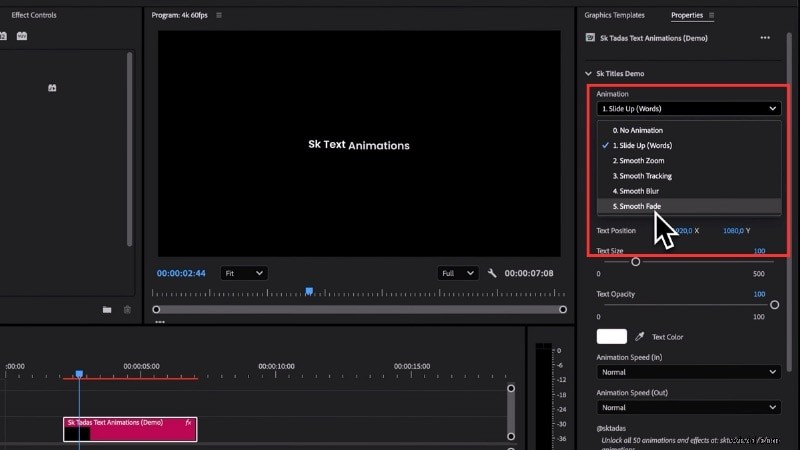 3D-tekst beheersen in Premiere Pro:voorinstellingen, sjablonen en aanpassingen 