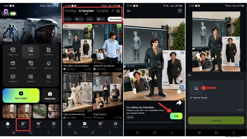 CapCut trending-sjablonen 2024:maak virale TikTok- en Reels-video s | Filmora AI 