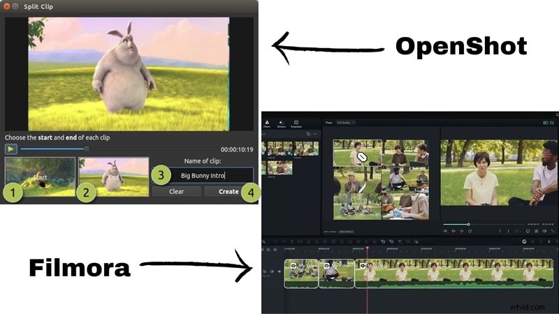 Filmora versus OpenShot:een uitgebreide vergelijking voor beginners 