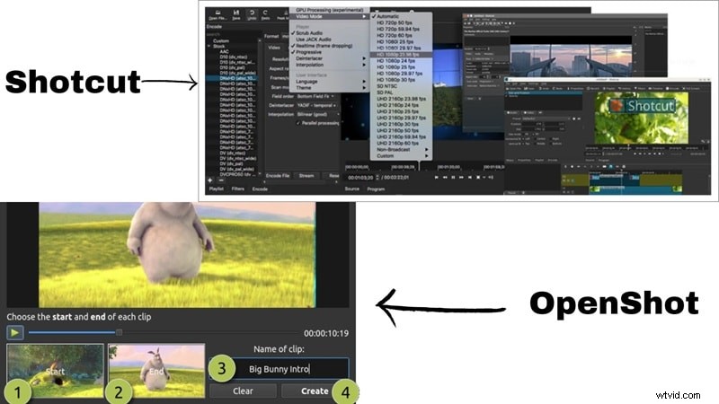Shotcut versus OpenShot:een uitgebreide vergelijking van video-editors (2024) 
