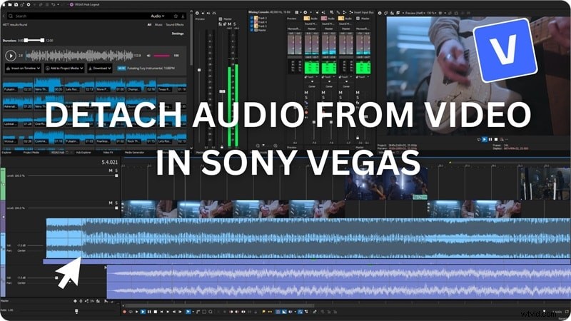 Audio uit video extraheren in Sony Vegas Pro:een korte handleiding 