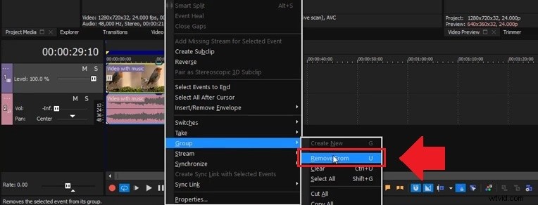 Audio uit video extraheren in Sony Vegas Pro:een korte handleiding 