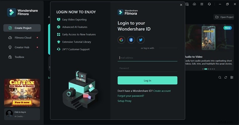 Probeer de gratis export van Filmora:geen watermerk, onbeperkt bewerken 