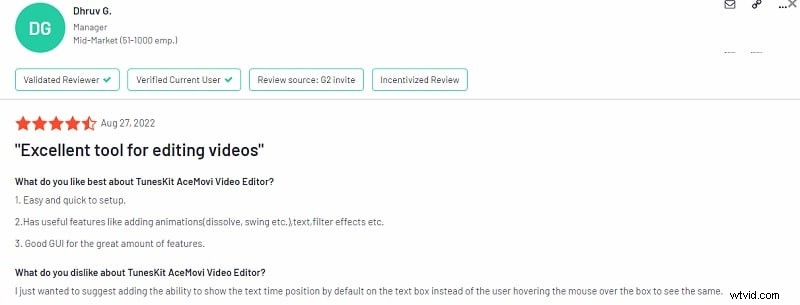 TunesKit AceMovi Review:functies, voordelen en is het geschikt voor u? 
