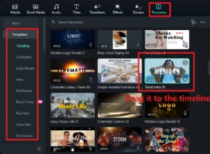 Filmora videobewerkingssjablonen – Maak verbluffende video s in enkele minuten 