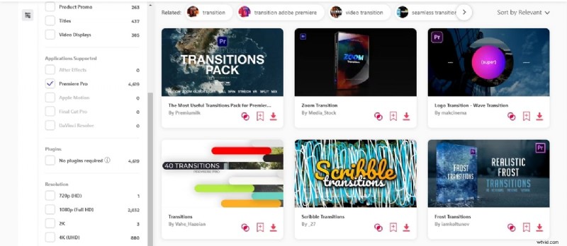 Premiere Pro-overgangssjablonen:verbeter uw videobewerkingen 