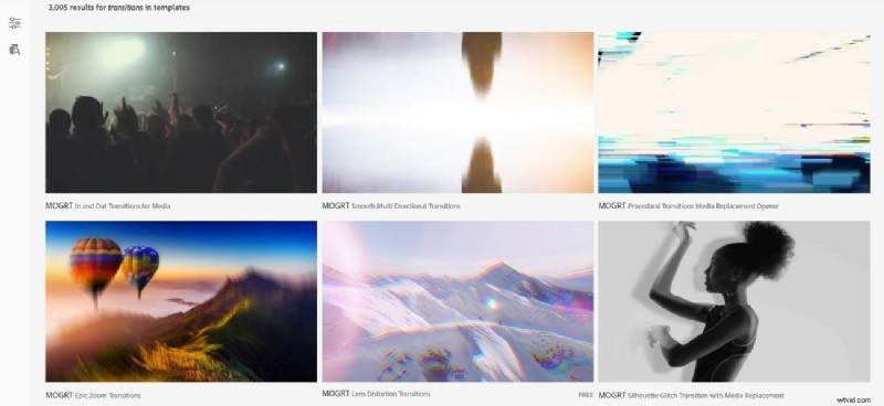Premiere Pro-overgangssjablonen:verbeter uw videobewerkingen 