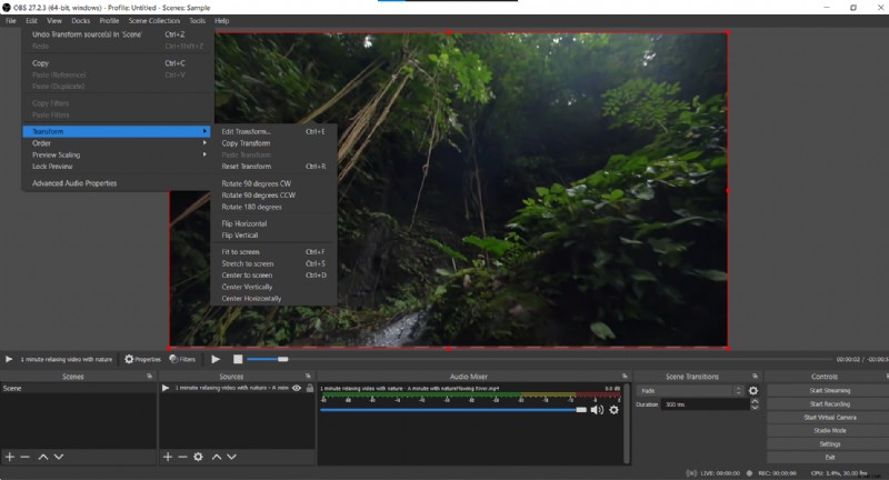 Gemakkelijk video s roteren in OBS Studio:een korte handleiding [2024] 