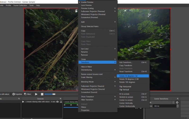 Gemakkelijk video s roteren in OBS Studio:een korte handleiding [2024] 