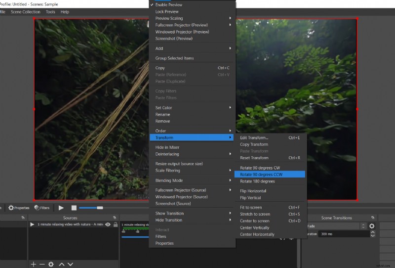 Gemakkelijk video s roteren in OBS Studio:een korte handleiding [2024] 