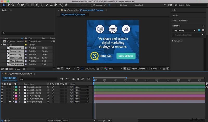 Maak boeiende GIF s in After Effects:een stapsgewijze handleiding 