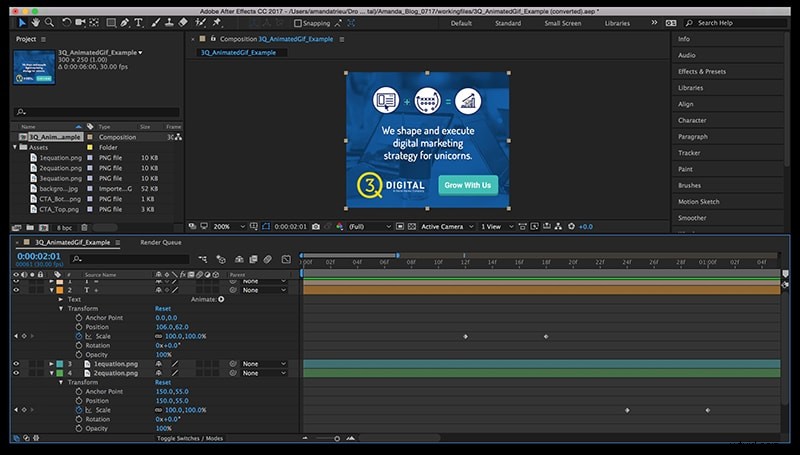 Maak boeiende GIF s in After Effects:een stapsgewijze handleiding 