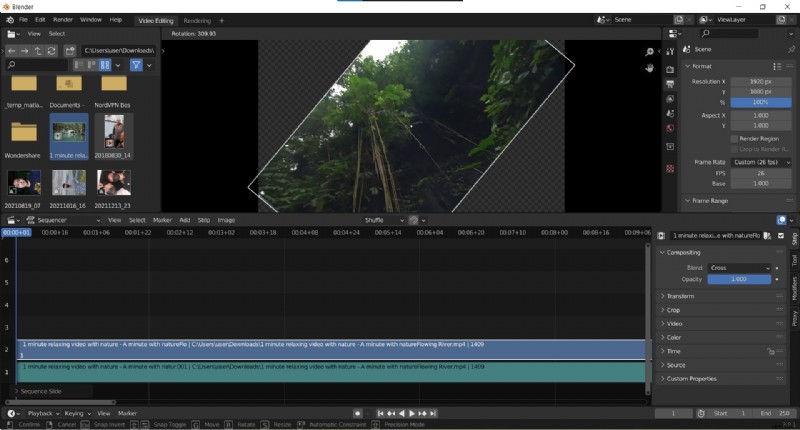 Videorotatie beheersen in Blender:een uitgebreide gids 