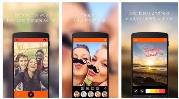 Beste gratis GIF-apps voor Android:maak en deel geanimeerde GIF s 