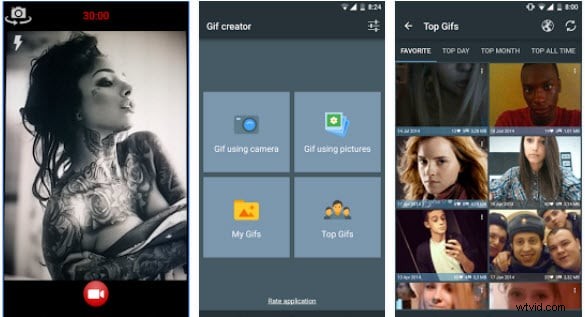 Beste gratis GIF-apps voor Android:maak en deel geanimeerde GIF s 
