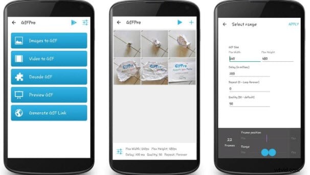 Beste gratis GIF-apps voor Android:maak en deel geanimeerde GIF s 