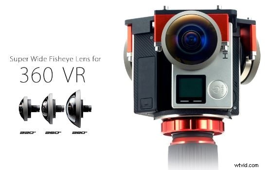 360 camera-opstellingen en -bevestigingen voor professionele VR-videoproductie 