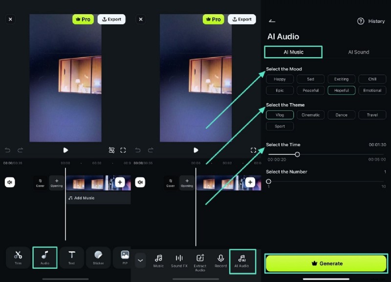 Maak verbluffende muziekvideo s op de iPhone:een stapsgewijze handleiding 