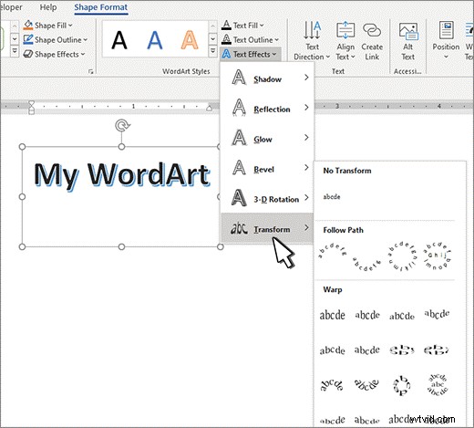 Gebogen tekst beheersen in Microsoft Word:een uitgebreide handleiding 