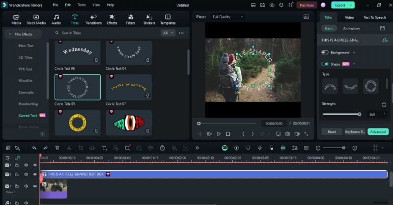 Gebogen tekst maken in foto s:een eenvoudige Filmora-tutorial 