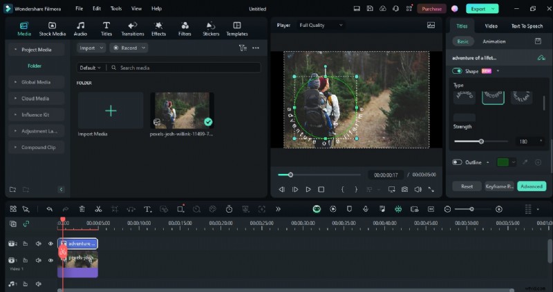 Gebogen tekst maken in foto s:een eenvoudige Filmora-tutorial 
