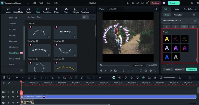 Gebogen tekst maken in foto s:een eenvoudige Filmora-tutorial 