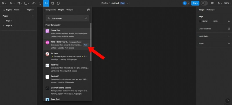 Gebogen tekst beheersen in Figma:een stapsgewijze handleiding