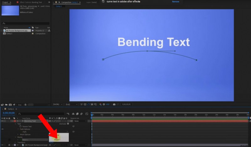 Animeer tekst op een pad in After Effects:een stapsgewijze handleiding 