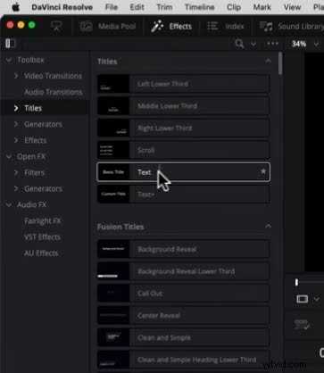 Tekst beheersen in DaVinci Resolve:een stapsgewijze zelfstudie 