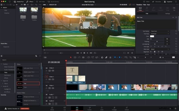 Tekst beheersen in DaVinci Resolve:een stapsgewijze zelfstudie