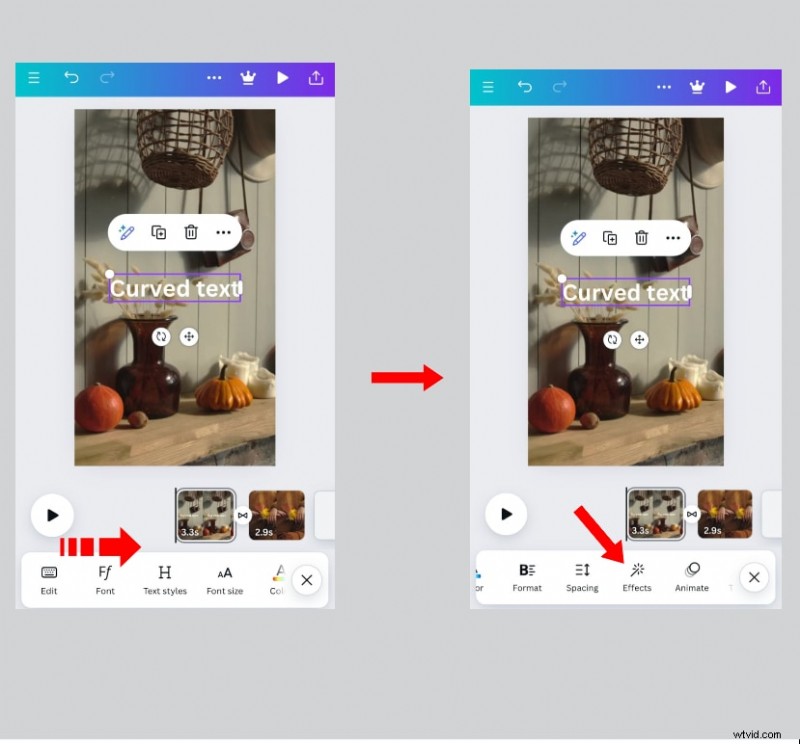 Gebogen tekst toevoegen in Canva:een snelle en eenvoudige handleiding 