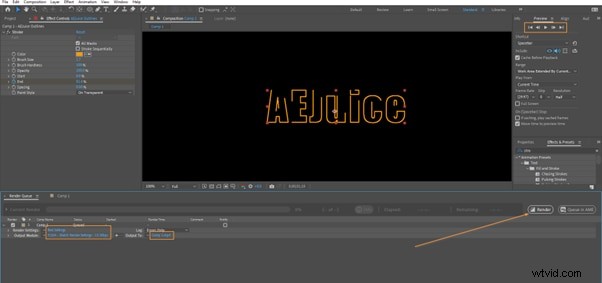 Tekststreken beheersen in After Effects:een uitgebreide gids 