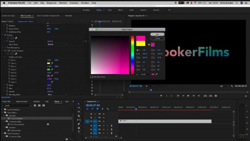 Tekstkleur wijzigen in Adobe Premiere Pro:3 methoden 