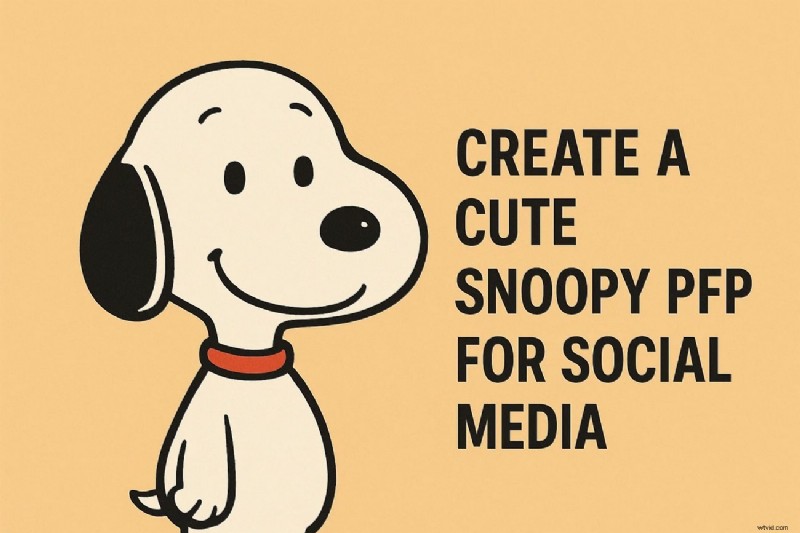 Hoe u een opvallende Snoopy-profielfoto voor sociale media ontwerpt 