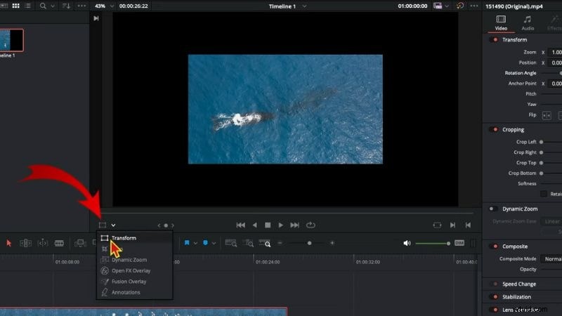 Snelle videorotatie in DaVinci Resolve:een beginnershandleiding 
