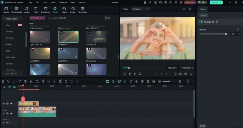 10 beste lichteffecten voor videobewerking in Filmora:een stapsgewijze handleiding 