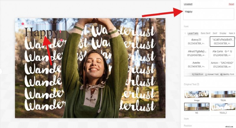 Moeiteloos tekst op afbeeldingen bewerken:een eenvoudige handleiding 