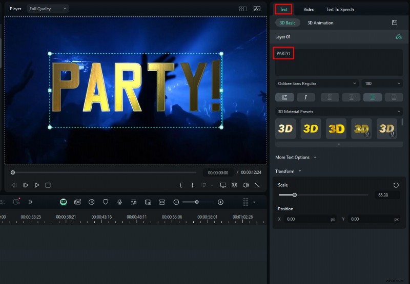 Filmora-tutorial:maak verbluffende 3D-teksteffecten voor video s 