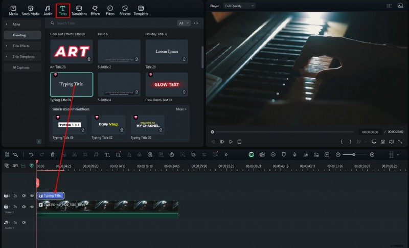 Filmora-tutorial:voeg een stijlvol vallend teksteffect toe aan uw video s 
