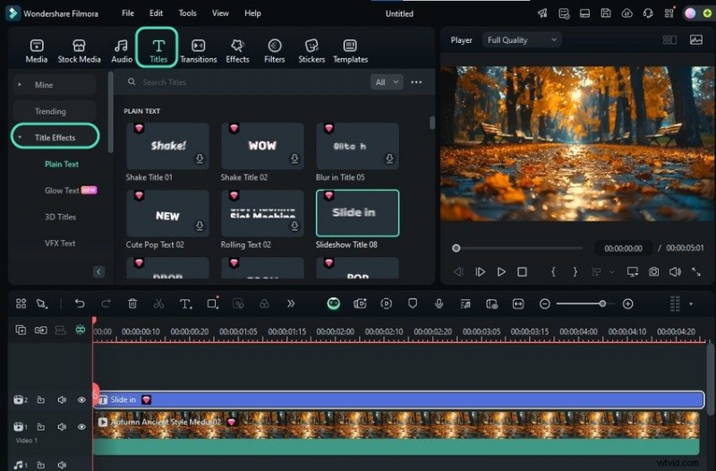 Filmora:eenvoudige tekstanimatie - sjablonen en effecten (mobiel en desktop) 