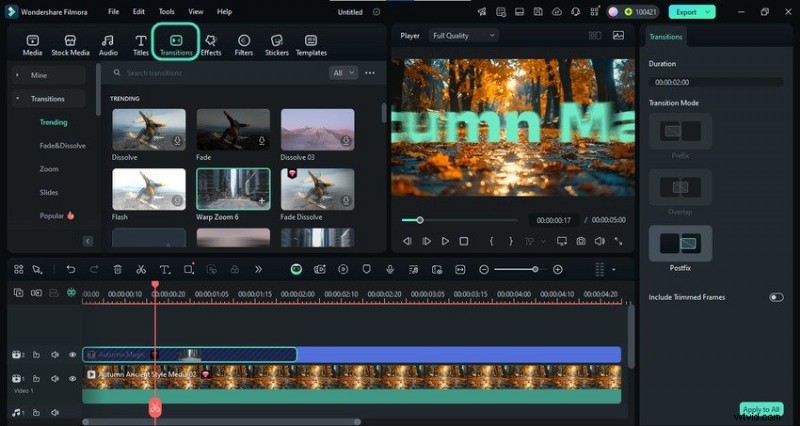 Filmora:eenvoudige tekstanimatie - sjablonen en effecten (mobiel en desktop) 