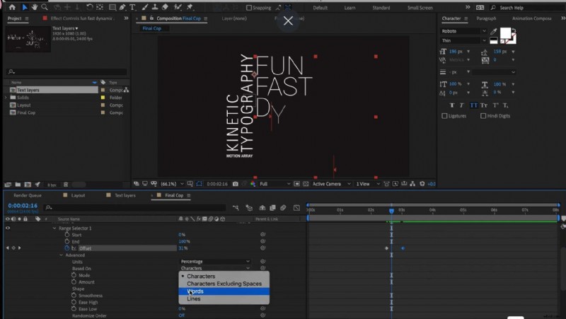 Kinetická typografie v After Effects 2024:Průvodce pro začátečníky 