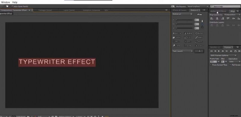 Beheers het typemachine-effect in After Effects:een praktische gids 