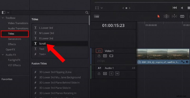 Creëer verbluffende scrollcredits in DaVinci Resolve:een stapsgewijze handleiding 